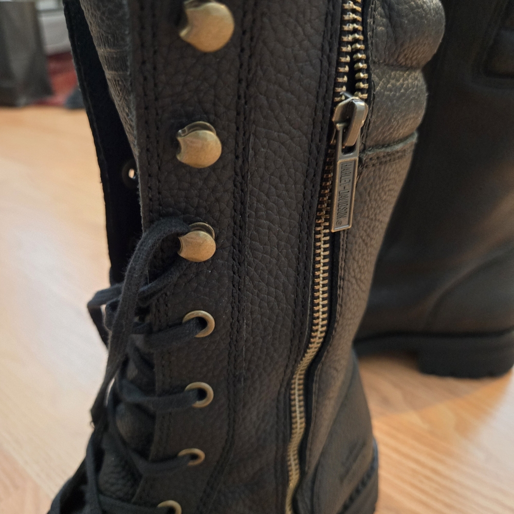 Harley-Davidson Women's Nolana 9-Inch Lace Up Motorcycle Lug Boots 9.5 Like New - Picture 6 of 6